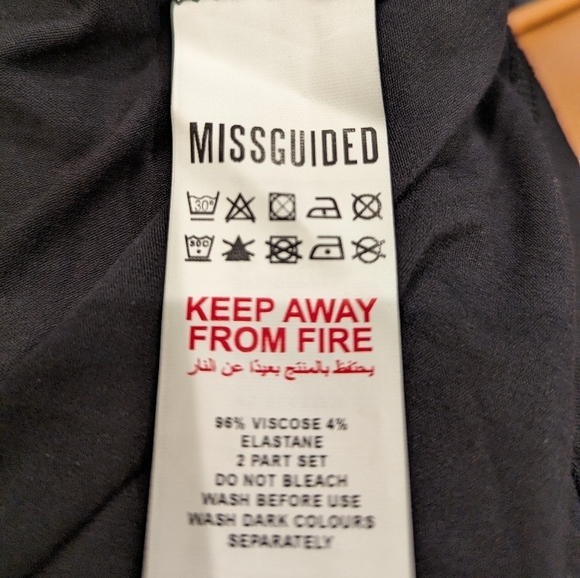 NWT Lounge set Black flare pants & black top, Missguided plus size 20 - Picture 12 of 13